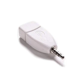 Blacell USB Female to 3.5mm Jack Male Audio Converter Adapter (White)