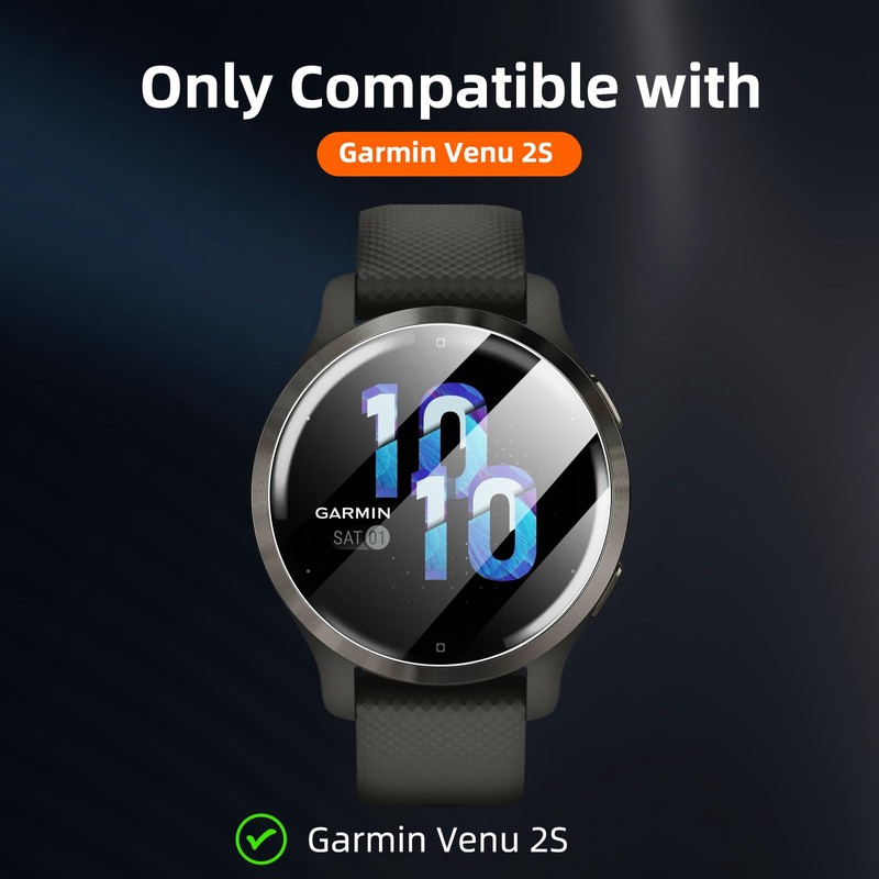 Vauki Pack of 4 Screen Protectors for Garmin Venu 2S,