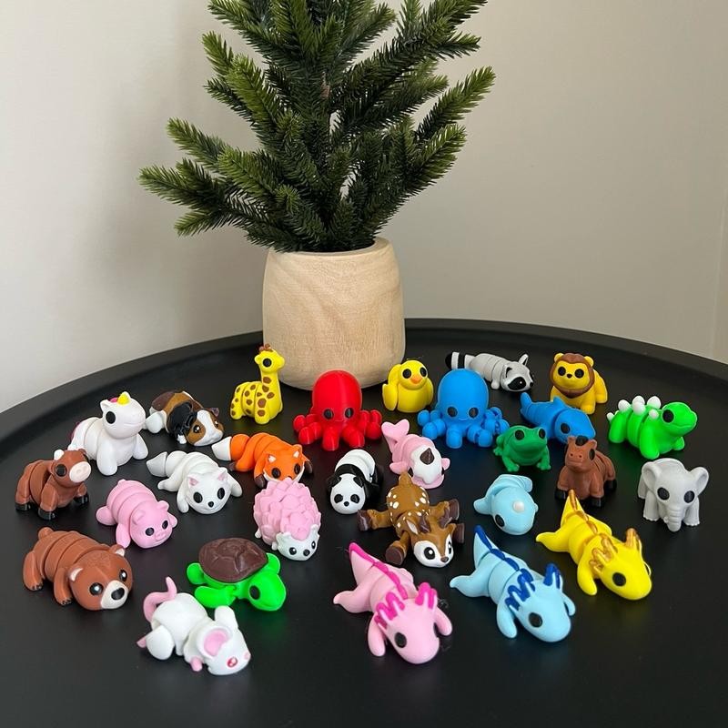 Mini animals 3d printed articulated home decor statues and figurines:_Shark