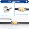 Tnisesm 55PCS Mini Fuel Injection Hose Clamps Adjustable 7-18mm 10