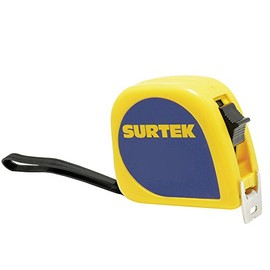 Surtek B122072 Flexómetro con carcasa de plástico invencible 8 m x 1"