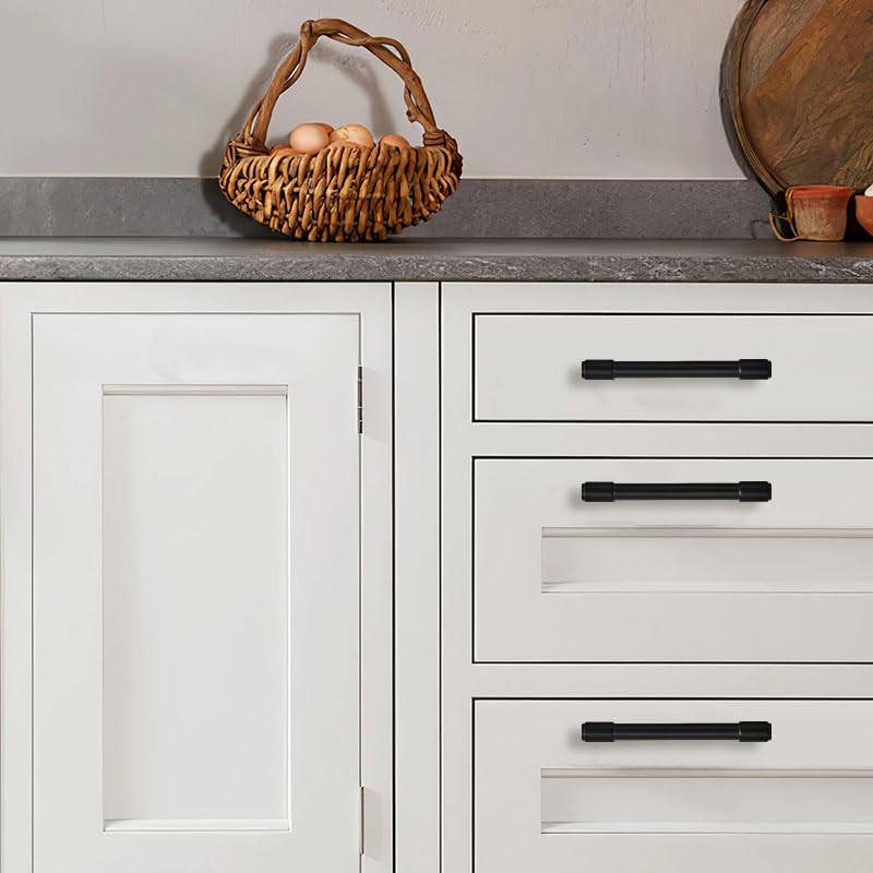 khtumeware 2 Pack Matte Black Cabinet Pulls 10 Inch(256mm) Center