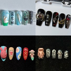 Favorite Signature Omakase Nail |Custom Nail - Coffin Egg / 최애 시그니처 오마카세 네일 | 커스텀 네일 - 코핀에그
