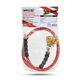 BluBird RB3803-3W 3/8" x 3' Lead-in Rubber Air Hose with 3 way coupler