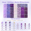Awubsd 30000 Purple Bedazzling Kit 3/4/5/6 mm Bedazzling Gems