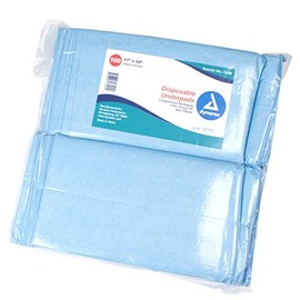 Disposable Underpads, 2 Ply, 300 Count #1340 by Dynarex
