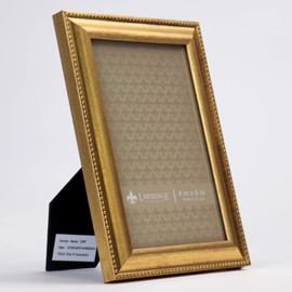 Lawrence Frames Classic Bead Picture Frame, 4x6, Gold