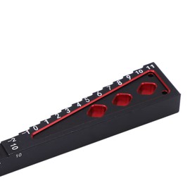 RC Altimeter Ruler Accurate Measurement Aluminum Alloy RC Car Ride Altimeter for 1/8 1/10 RC Car Chassis (Black Red), Black Red