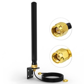 Superbat 4G LTE Antenna 8dBi SMA Connector Waterproof Antenna for Wall Mounting Omnidirectional Network Antenna 698-2700 MHz for Extended Receiver Cellular Hunting Trail Game Camera Cam Router Gateway