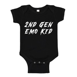 2nd Generation Emo Kid Baby Bodysuit One Piece 6 mo Black