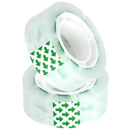 Zngou 2 Rolls Small Clear Tape, 18mm X 25m Clear Sticky Tape Packaging Tape Clear Parcel Tape Heavy Duty Packing Tape for Schools Home Offices Parcel