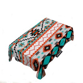AOYEGO Aztec Pattern Table Cloths Rectangle Geometric Ethnic Indigenous Tribal Colorful Striped Tablecloths Decoration 52x70 Inch Polyester for Outdoor Indoor Home Party Picnic