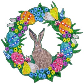 Craft Buddy Crystal Art 5D Diamond Painting Wreath Kit ~ Easter Spring Christmas Autumn Designs (Easter Wreath)