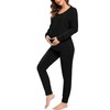 SWOMOG Women Maternity & Nursing Thermal Underwear Set Postpartum Pajamas