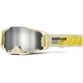 100% ARMEGA Goggles - Eyewear for Dirt Bikes, Motocross, Motorcycle, & Bike Sports - Durable Mountain Biking Goggles - 91, Mirror Gold Lens
