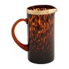 Mud Pie 47 oz Glass Tortoise Pitcher, Brown