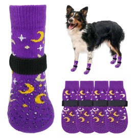 SCENEREAL Anti Slip Dog Socks for Hot/Cold Pavement to Prevent Licking Paws, Dog Grippy Socks for Senior Dogs Hardwood Floors Walking, Pet Boots & Paw Protectors for Indoor Outdoor