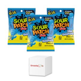 GroceriesRus Bundle - Sour Patch Blue Raspberry 3.6oz (102g) - Pack of 3 - US Import