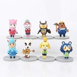 Furuta Animal Crossing 2 inch Mini Figure PVC Statue Set of 8. Free Shipping.