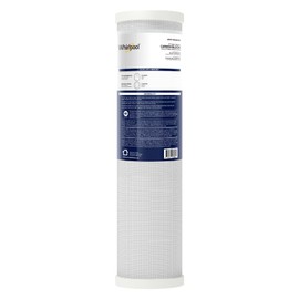 Whirlpool 20" x 4.5" CTO Whole House Carbon Block Filter WHKF-CB4520BB, NSF Certified 5 Micron Filtration, 6-Month Life, Replacement Cartridge Fits Most 20-Inch Home Water Filter Housings