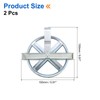 sourcing map 2Pcs 5" Clothesline Pulley with Durable Iron Alloy