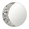 Xinleitan 9 Inch Silver Moon Round Mirror Wall Decor