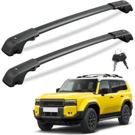 KINGGERI 300LBS Roof Rack Cross Bars Compatible with Toyota Land Cruiser 250 2024-2026 & Lexus GX550 2024 2025 (Not for Flush Rails), Lockable Aluminum Heavy Duty Crossbar Matte Rooftop Luggage