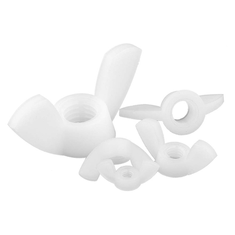 Yudesun 10-40pcs Hardware Fixings Nylon Wing Nuts Screws Bolt Cap