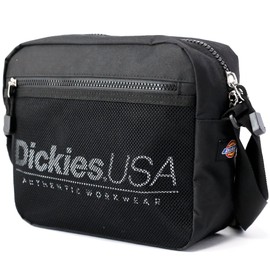 [Dickies ] SPLOGO USA Shoulder Bag with Dwears Sticker Sacoche Messenger Bag Travel Bag Mini Shoulder (One Size, Black (80)), black (80)