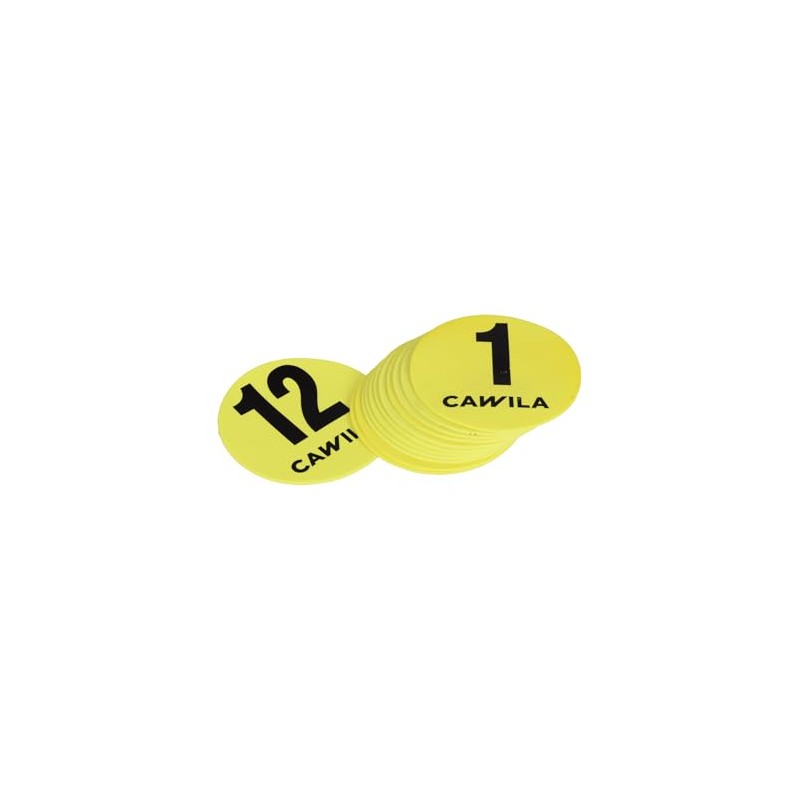 Cawila Floor Marker No. 1-12 Set 12.5 cm Yellow One