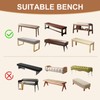 Genina Stretch Dining Bench Covers, Waterproof Stretch Jacquard Bench Seat