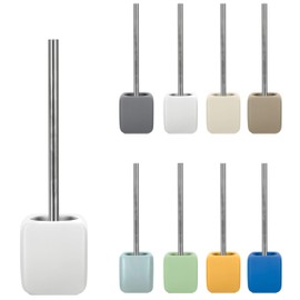 KW Cube Ceramic Toilet Brush and Holder (White)
