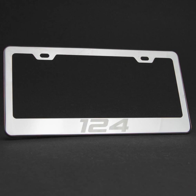 KA Depot 124 Spider Laser Engraved Stainless Steel License Plate