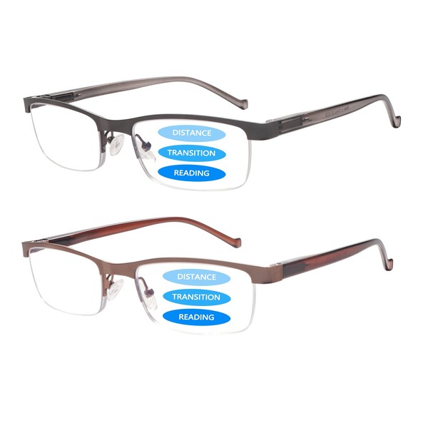 CLASAGA Progressive Multifocus Reading Glasses for Men, Blue Light Blocking