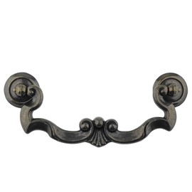 MuDuJia 10-Pack 4.5" Hole Spacing Dark Antique Bronze Bail Drawer Pull Drop Swing Handles Cabinet Knob Hardware 114 mm 4 1/2" Centers Bail Pull- C-C: 4.5inch (10)