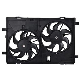 TRQ Radiator Dual Cooling Fan Assembly Compatible with 2007-2009 Lincoln MKZ FO3115179
