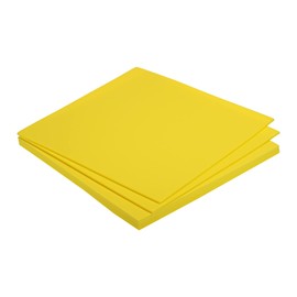 QUARKZMAN EVA Foam Sheets Yellow 9.8 x 9.8 Inches 3 mm Thick Craft Foam Sheets for Costumes Arts and Crafts Projects Pack of 6
