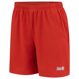 Time To Run Men's Trail Spirit Running/Gym/Training/Workout/Jogging Short With Rear And Side Phone Or Gel Pockets And Quick Dry Liner Large Lava