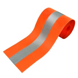 MARARDI Reflective Tape for Sewing - Reflective Tape [2 Metres x 50 mm] [Fluorescent Orange] 100% Polyester - Reflective Tape High Visibility - Reflectivity ≥300
