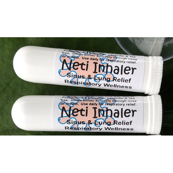 Urban ReLeaf NETI Salt Air Relief INHALERS! Set of Two (2) Sinus & Lung, Himalayan & Botanicals! Respiratory Wellness. Healing Aromatherapy. Energizing! Colds, Asthma, Cough, Bronchitis 100% Natural