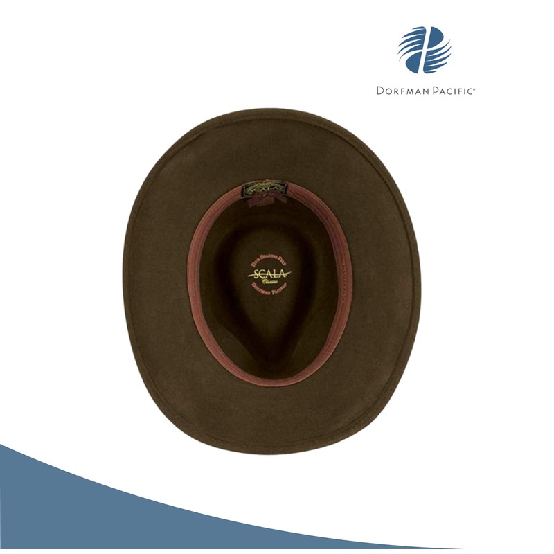 Scala Men's Crushable Felt Outback, Putty, Medium