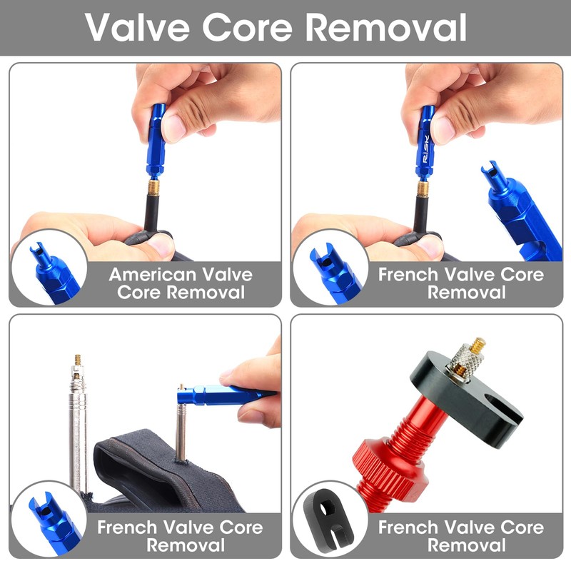 12 Piece Bicycle Valve Repair Kit - Presta Valve Cores,