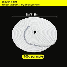 HYRYC Lead Tape Curtains Heavy Approx. 3 m Curtain Weight Curtain Permanent Tape Smooth Hanging Perfect Pleats for Curtains Fabrics Mosquito Net 100 g/m (100 g x 3 m)