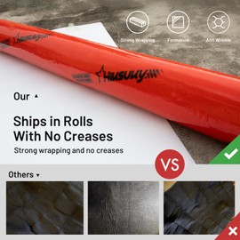 Hiksuky Auto Headliner Fabric 54“ L × 60” W Ultra-Fine Velvet with Foam Backing - Tube Packaging - Black Interior Replacement Material for Car/Truck/SUV/RV Roof - Home Repair/DIY Headliner Material