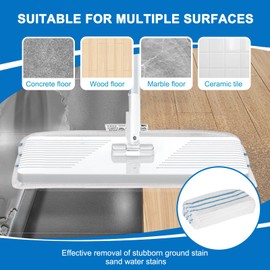 Kinberry Washable Steam Mop Pads for Beldray BEL01097-6PCS Replacement Wipes for Black and Decker FSM1600 FSM1610 FSM1620, FSMP20-XJ, Main Floor Cleaning