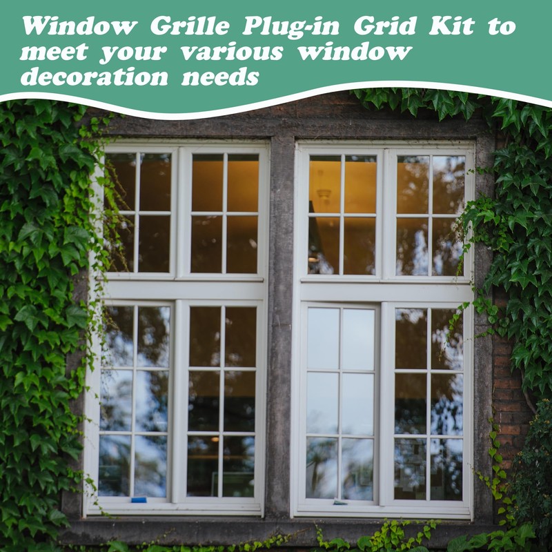 DECOHS 33 Ft Window Grille Inserts Grid Kit- TPE Self-Adhesive