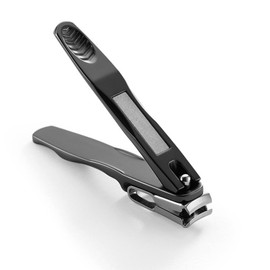 Strapazierfähiger 360° drehbarer Nagelknipser für Senioren, Fingernagelknipser mit langem Griff für Männer und Frauen, ergonomischer Zehennagelknipser mit EZ-Griff für dicke Nägel(COLOR:Schwarz)