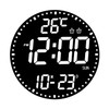 HZDHCLH Digital Wall Clock 12 Inch LED With Remote Control
