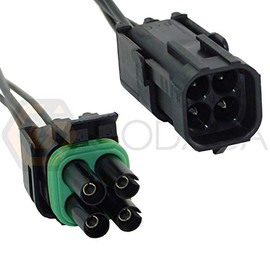 1 x Set Female & Male Connector Plug 4-way 4 pin square WeatherPack Electrical