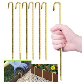 Landscape Stakes 9 Pack, 10 Inch Garden Landscape Anchoring Stakes for Terrace Board, Landscape Edging Coil, Grass Barrier, Bender Board, Garden Liner Garden Inflatable Decor Fixing